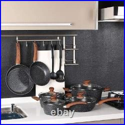 12 Piece Nonstick Cookware Set Induction Hob Pans Set with Bakelite Handles