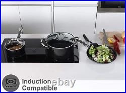 15pcs Induction Nonstick Cookware Kitchen Granite Coated Pots & Pans Set with Lid