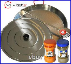 24cm 80cm Professional Spanish Original Paella Pan + Lid + Spoon + Paella Gift