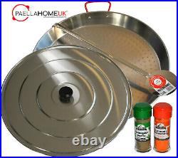 24cm 80cm Professional Spanish Original Paella Pan + Lid + Spoon + Paella Gift