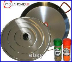 24cm 80cm Professional Spanish Original Paella Pan + Lid + Spoon + Paella Gift