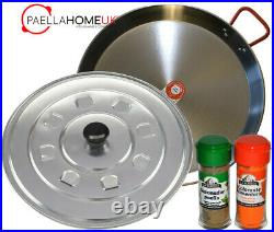 24cm 80cm Professional Spanish Original Paella Pan + Lid + Spoon + Paella Gift