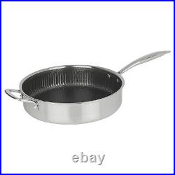 8Pc Hextec Non Stick Stainless Steel Induction Frying Pan Saucepan Casserole Set