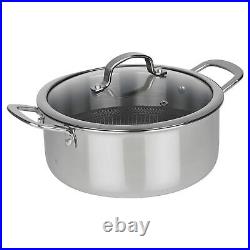 8Pc Hextec Non Stick Stainless Steel Induction Frying Pan Saucepan Casserole Set