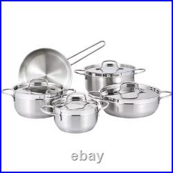 9PC Korkmaz Classic Cookware Set Induction Compatible with Triplex Heavy Aluminu