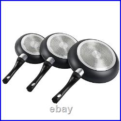 9 Pcs Forged Aluminium Induction Cooking Saucepan Pots Frying Pans Cookware Set