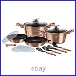 Berlinger Haus 13Pc Aluminum Non Stick Cookware Pot Pan Set with Detachable Handle