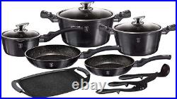 Berlinger Haus Carbon Pro 12 Piece Non-Stick Cookware Pot Set Metallic Grey