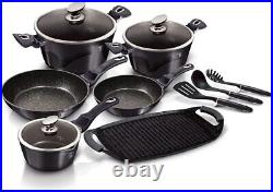 Berlinger Haus Carbon Pro 12 Piece Non-Stick Cookware Pot Set Metallic Grey