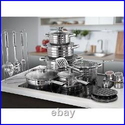 Blaumann Gourmet 27Pc Cookware Set Stainless Steel Non Stick Induction Pans