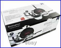 Buckingham Induction 5 Piece Saucepan Set Cookware Pot Pan Set Stainless Steel