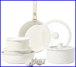CAROTE 11-Piece Nonstick Cookware Set Detachable Handle Pro Induction Safe