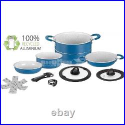 Caravan Motorhome Stacking Ceramic Gas Electric Pot Pan Set Brunner Carezza 22cm