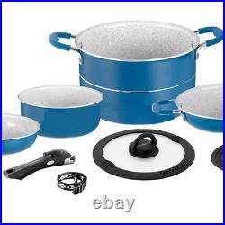 Caravan Motorhome Stacking Ceramic Gas Electric Pot Pan Set Brunner Carezza 22cm