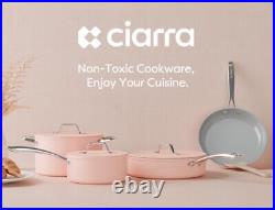 Ciarra Beyond 7 Piece Nonstick Pots and Pans Pan Set Pink Cookware New BNIB