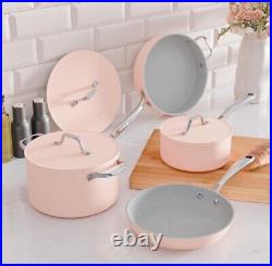 Ciarra Beyond 7 Piece Nonstick Pots and Pans Pan Set Pink Cookware New BNIB