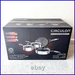 Circulon Pan Set C-Series Tri-Ply Cookware 4 Piece Non Stick Stainless Steel