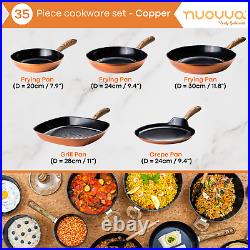 Copper Cookware Collection Frying Pans, Woks, Sauté Pans, and Saucepans- Nuovva