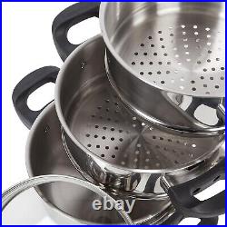 Equip Induction Pan Set, Stainless Steel, Stay Cool Handles, Thermocore