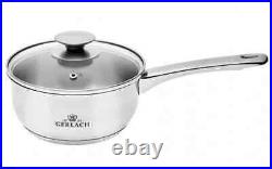 Gerlach First Set Of Pots 10 Pcs Cookware Stockpot Stewpots Glass Lids Pot New