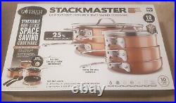 Gotham Steel Stackmaster Stackable 10 Piece Cookware Set