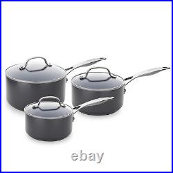 GreenPan 6-Piece Saucepan & Frying Pan Set Non-Stick Ceramic (Damaged Packaging)