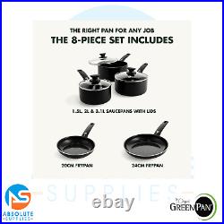 GreenPan Premium Non-Stick 5 Piece Pans Set, PFAS Free, Black RRP £199.99