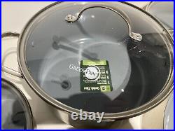 GreenPan Treviso Healthy Ceramic Non-Stick Stainless Steel Cookware 10pc Rrp£200