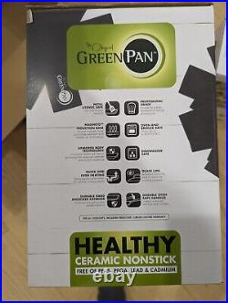 Greenpan Valencia Eco Set 3 Frying Pans 4 Pans & Lids, Protectors, Brand New