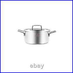 Induction Cookware Set, 8 Piece, Karaca Arya, Stainless Steel, Silver