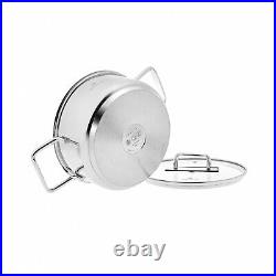 Induction Cookware Set, 8 Piece, Karaca Arya, Stainless Steel, Silver