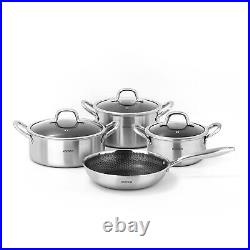 Induction Cookware Set, Karaca 3Ply PowerSteel Plus, 316+ Stainless Steel, 7 Pc