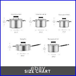 Induction Cookware Set, Karaca Eikki, Stainless Steel, 10 Piece, Anthracite Silver