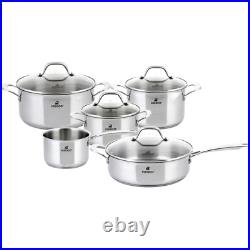 Induction Cookware Set, Karaca, Stainless Steel, 9 Piece, Silver