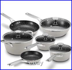 Induction Hob Pan Set, Pots and Pans Set Nonstick 10-Piece, Kitchen Cookin