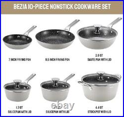 Induction Hob Pan Set, Pots and Pans Set Nonstick 10-Piece, Kitchen Cookin