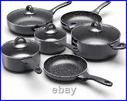 Induction Hob Pan Set, Pots and Pans Set Nonstick 10 Piece Non Stick Cookware