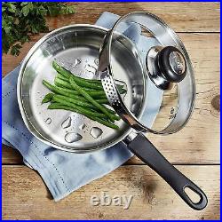 Judge Vista 5 Piece Draining Saucepan Set Induction Ready 25 Year Guarantee