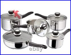 Judge Vista Saucepan Set 5 Piece Stainless Steel Brand newithand Hob Induction