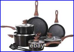 Kitchen Academy 12 Piece Nonstick Pots and Pans Set, Induction Cookware Set