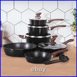 Kitchen Academy 12 Piece Nonstick Pots and Pans Set, Induction Cookware Set, Coo