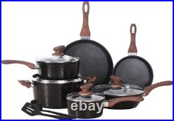 Kitchen Academy 12 Piece Nonstick Pots and Pans Set, Induction Variety Pack