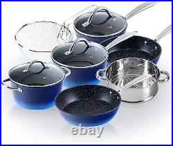 Kitchen Academy 15 Pieces Non-Stick Cookware Set, Nonstick Induction