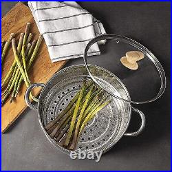 Kitchen Academy Induction Cookware Set-17 Piece Non-stick Cooking Pan Set, Black