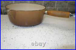 LE CREUSET Cast Iron 5 Saucepan Set. Hazel Nut Brown. Used LE CREUSET