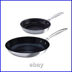 Le Creuset Frypan Set Signature Stainless Steel 2 Piece Box Opened Stock