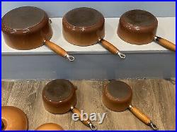 Le creuset Cast Iron 5 pan set Hazelnut brown 14 16 18 20 22 Cm