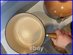 Le creuset Cast Iron 5 pan set Hazelnut brown 14 16 18 20 22 Cm