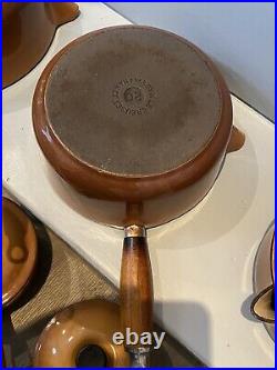 Le creuset Cast Iron 5 pan set Hazelnut brown 14 16 18 20 22 Cm