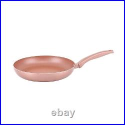 Luxury Cookware Pan Set of 8 Pans Casserole Rose Pink Durable Non-stick All Hobs